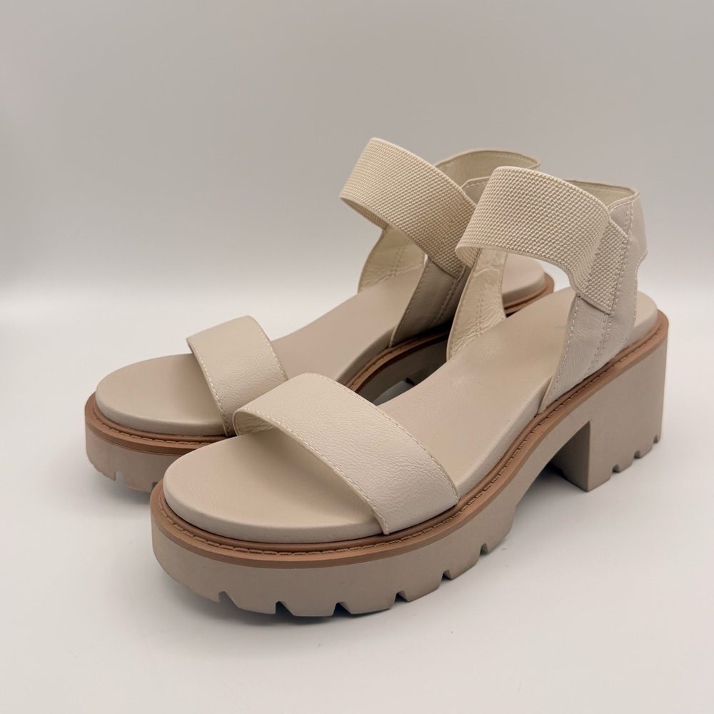 MIA Cream Chunky Ankle Strap Lug Platform Sole Sandals Women’s Size 11